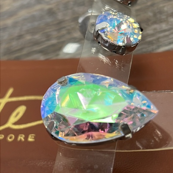 Nanette Lepore Rhinestone Translucent Sandals Size 7.5 - Picture 4 of 8